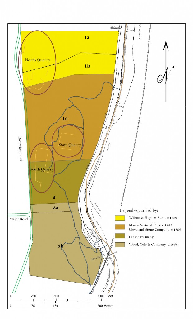Major quarry operators within Deep Lock Quarry Park. (Base map data from Summit County Geographic Information Services)