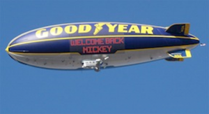 Goodyear Blimp image Welcome Back Mickey