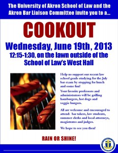 2012 Akron Bar Association's University of Akron Liaison Committee Cookout