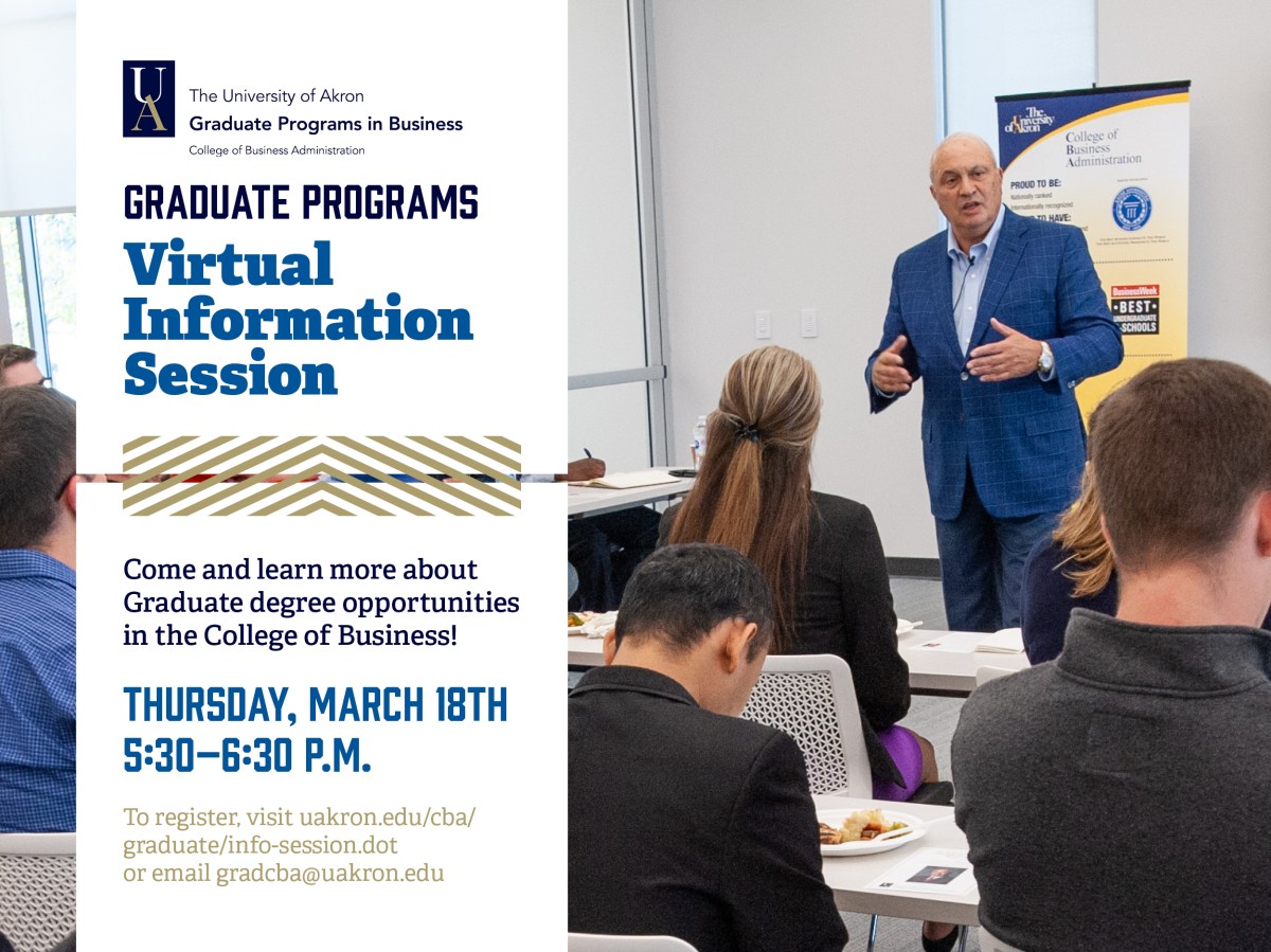 Graduate Programs Virtual Information Session – March 18th at 5:30 pm