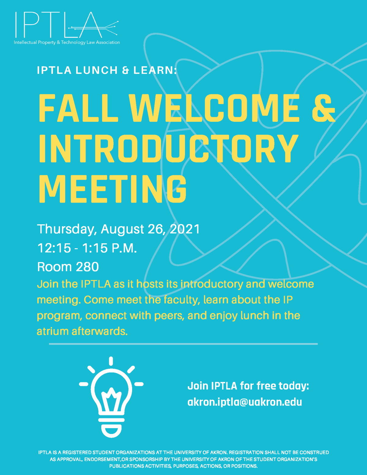 Join the IPTLA as it hosts its introductory and welcome meeting.