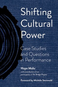 cover of the book Shifting Cultural Power, blue and black background