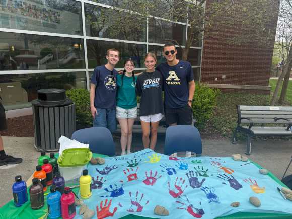 Members of USG tabling for Sexual Assault Awareness.