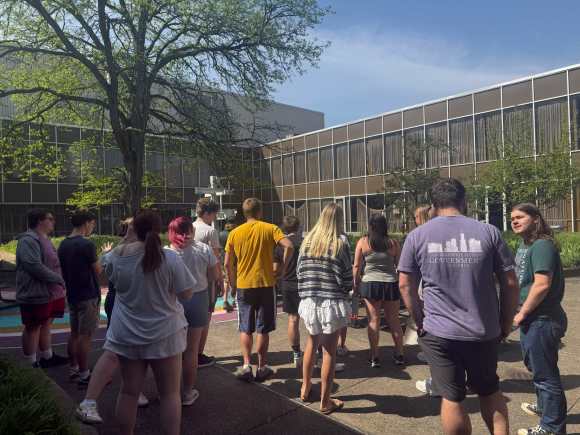 People participating in our Spring Campus Cleanup.